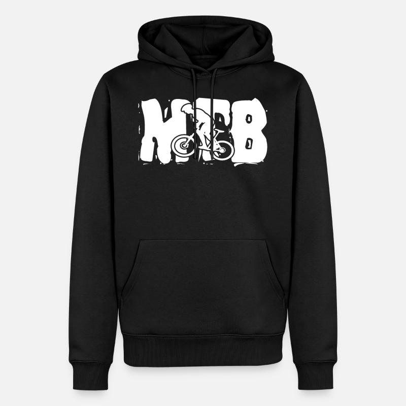 vtt - Sweat à capuche Premium bio Homme - noir