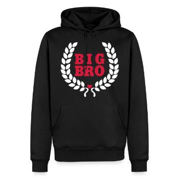 Big BRO - Big Brother - big brother - Sweat à capuche Premium bio Homme - noir - Devant - Nico (187cm)