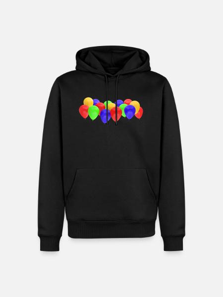 bunte aufblasbare Ballons - Männer Premium Bio Hoodie - Schwarz