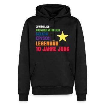 Geburtstag Kind 10 Junge Sohn Geburtstagsgeschenk - Männer Premium Bio Hoodie - Schwarz - Vorne - Nico (187cm)