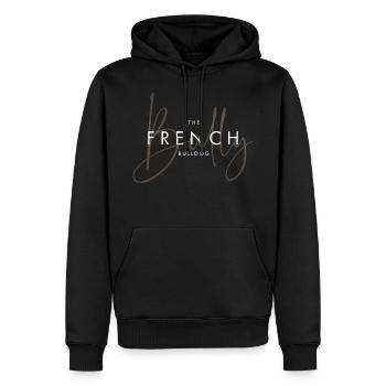 The French Bulldog - Men’s Premium Organic Hoodie - black - Front - Nico (187cm)