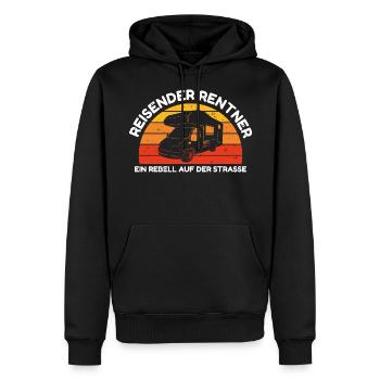 Rentner Geschenk Ruhestand Camper Camping Rente - Männer Premium Bio Hoodie - Schwarz - Vorne - Nico (187cm)