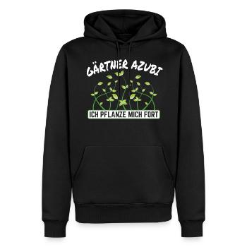 Gärtner Azubi Gartenbau Spruch - Männer Premium Bio Hoodie - Schwarz - Vorne - Nico (187cm)