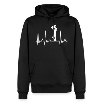 DAD - Men’s Premium Organic Hoodie - black - Front - Nico (187cm)