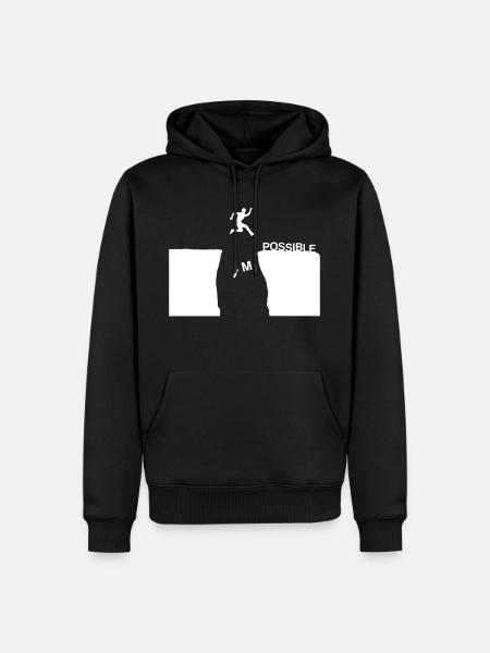 impossible possible fais-le - Sweat à capuche Premium bio Homme - noir