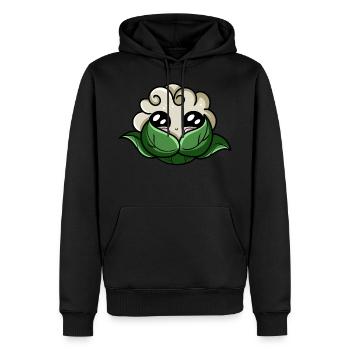 Blumenkohl Kawaii - Männer Premium Bio Hoodie - Schwarz - Vorne - Nico (187cm)