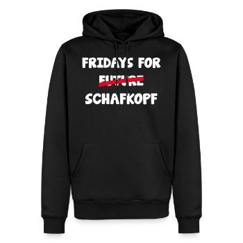 Freitage sind für Schafkopf Spiele Witziger Spruch - Männer Premium Bio Hoodie - Schwarz - Vorne - Nico (187cm)