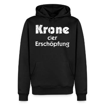 Krone der Erschöpfung - Männer Premium Bio Hoodie - Schwarz - Vorne - Nico (187cm)
