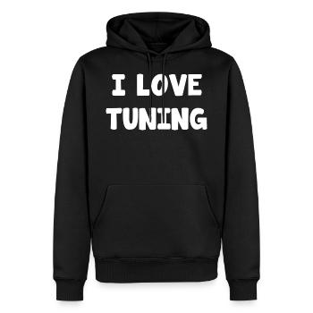 2JZ JDM Tuning Vehicle Saying - Men’s Premium Organic Hoodie - black - Front - Nico (187cm)