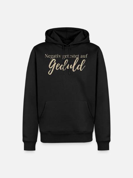 Testé négativement sur la patience, la vaccination, Drôle, Texte - Sweat à capuche Premium bio Homme - noir