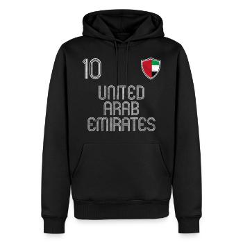Équipe de football Émirats arabes unis - Sweat à capuche Premium bio Homme - noir - Devant - Nico (187cm)