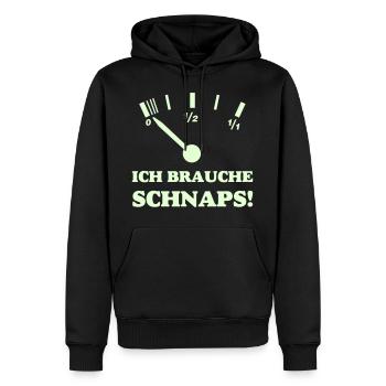 J'AI BESOIN DE BIÈRE - Sweat à capuche Premium bio Homme - noir - Devant - Nico (187cm)