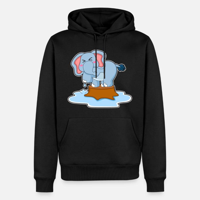 Eau d’éléphant - Sweat à capuche Premium bio Homme - noir
