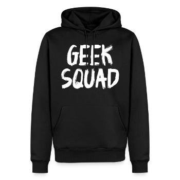 Geek Squad - Sweat à capuche Premium bio Homme - noir - Devant - Nico (187cm)