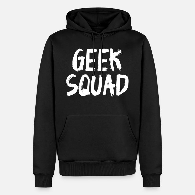 Geek Squad - Männer Premium Bio Hoodie - Schwarz