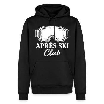 Club d’après-ski - Sweat à capuche Premium bio Homme - noir - Devant - Nico (187cm)