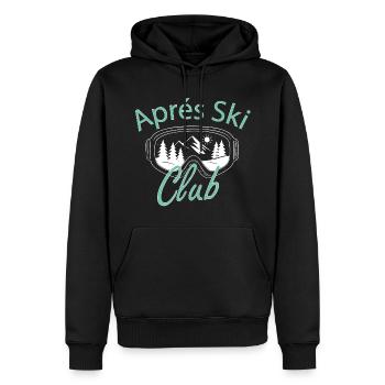 Après Ski Club Fête de ski Piste d’hiver Sports d’hiver - Sweat à capuche Premium bio Homme - noir - Devant - Nico (187cm)