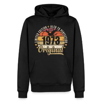 Geburtstagsgeschenk 1973 Original 1973 - Männer Premium Bio Hoodie - Schwarz - Vorne - Nico (187cm)