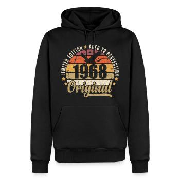 Geburtstagsgeschenk 1968 1968 Original 1968 - Männer Premium Bio Hoodie - Schwarz - Vorne - Nico (187cm)