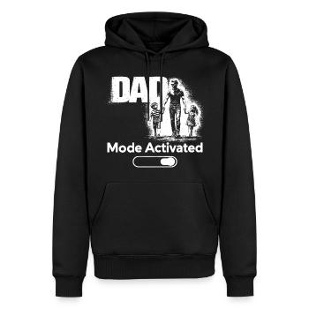 Cadeau du Papa Enfant Shirt Activé en Mode Papa - Sweat à capuche Premium bio Homme - noir - Devant - Nico (187cm)