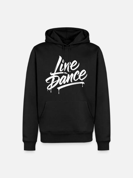 Line Dance Graffiti Schrift - Männer Premium Bio Hoodie - Schwarz