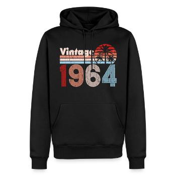 Vintage 1964 Palmen Retro Geburtstag - Männer Premium Bio Hoodie - Schwarz - Vorne - Nico (187cm)