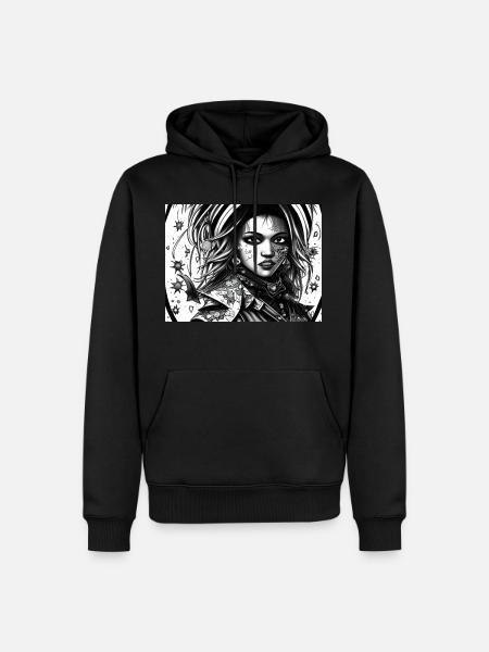 Yuki - Männer Premium Bio Hoodie - Schwarz