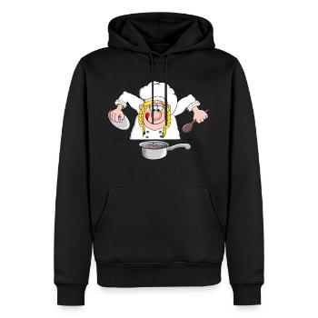 Cuisson - Star Cook - Cuisson - Sweat à capuche Premium bio Homme - noir - Devant - Nico (187cm)