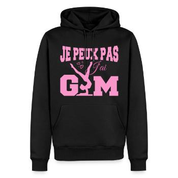 Gymnastik-Geschenk Ich kann nicht Fitnessstudio - Männer Premium Bio Hoodie - Schwarz - Vorne - Nico (187cm)