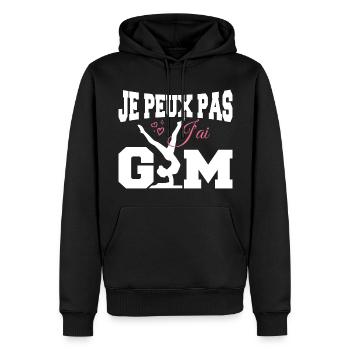 Gymnastik-Geschenk Ich kann nicht Fitnessstudio - Männer Premium Bio Hoodie - Schwarz - Vorne - Nico (187cm)