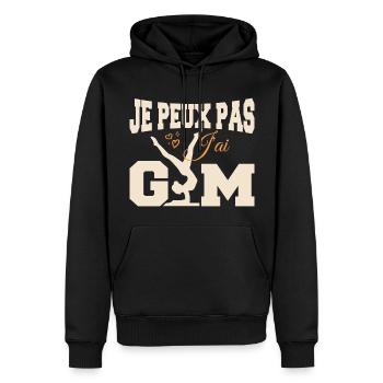 Gymnastik-Geschenk Ich kann nicht Fitnessstudio - Männer Premium Bio Hoodie - Schwarz - Vorne - Nico (187cm)