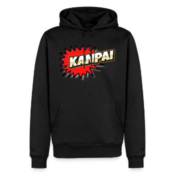 Kanpai Spezial - Männer Premium Bio Hoodie - Schwarz - Vorne - Nico (187cm)