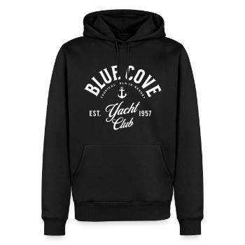 Blue Cove yacht club - Sweat à capuche Premium bio Homme - noir - Devant - Nico (187cm)