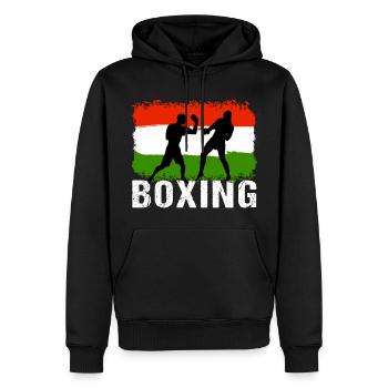 Boxing Ungarn Kampfsport Boxer - Männer Premium Bio Hoodie - Schwarz - Vorne - Nico (187cm)