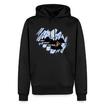 Profitez simplement de la balade - Snowboarder - Sweat à capuche Premium bio Homme - noir - Devant - Nico (187cm)