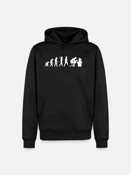 Evolution Computer Nerd! PC Nerd! IT! Technik! - Männer Premium Bio Hoodie - Schwarz