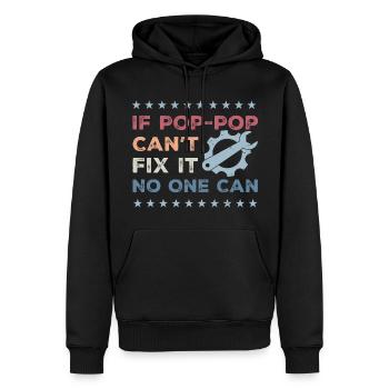Wenn Pop-Pop es nicht reparieren kann, kann es niemand - Vatertag - Männer Premium Bio Hoodie - Schwarz - Vorne - Nico (187cm)