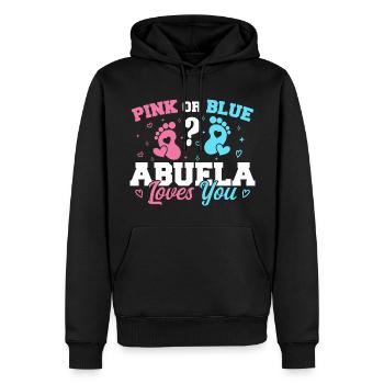 Pink Or Blue Abuela Loves You - Abuela Grandma - Sweat à capuche Premium bio Homme - noir - Devant - Nico (187cm)