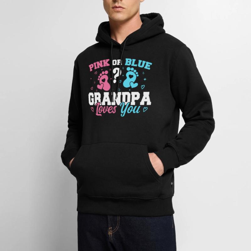 Rosa oder blauer Opa liebt dich - Opa Männer Premium Bio Hoodie