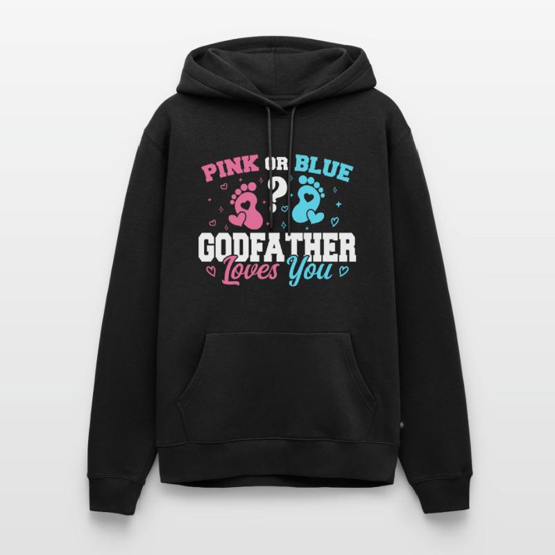 Pink oder Blau Pate liebt dich - Pate Männer Premium Bio Hoodie