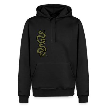 Schlange Python grün - Männer Premium Bio Hoodie - Schwarz - Vorne - Nico (187cm)