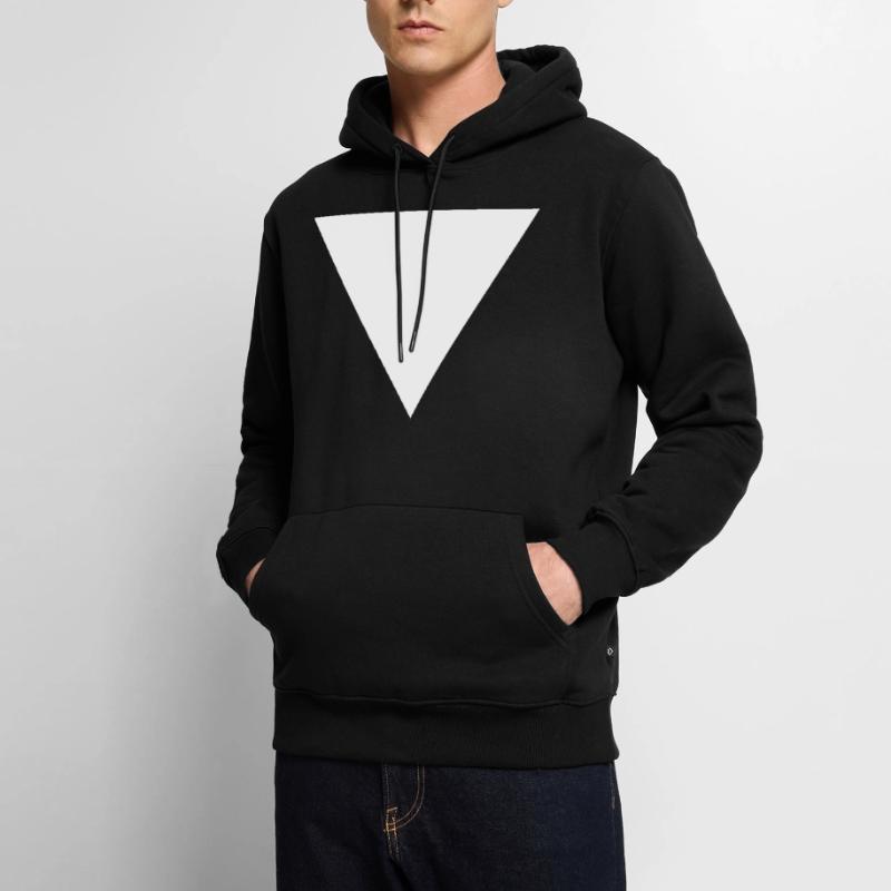 Triangle gift, geometry surface shape white Men’s Premium Organic Hoodie