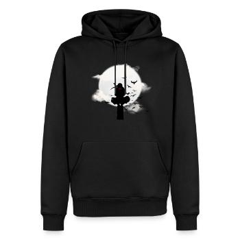 Sasuke Nacht Ninja Moonlight - Männer Premium Bio Hoodie - Schwarz - Vorne - Nico (187cm)