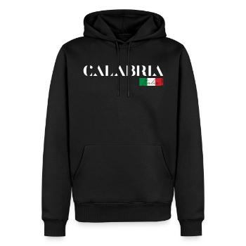 CALABRIA KALABRIEN ITALIA ITALIEN (w) - Männer Premium Bio Hoodie - Schwarz - Vorne - Nico (187cm)