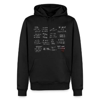 Funny Sayings Fake Friends Aesthetic Meme - Men’s Premium Organic Hoodie - black - Front - Nico (187cm)