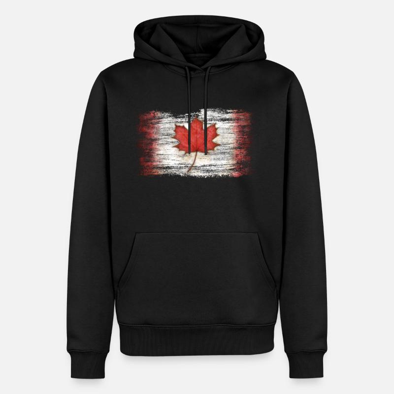 Le Canada - Sweat à capuche Premium bio Homme - noir