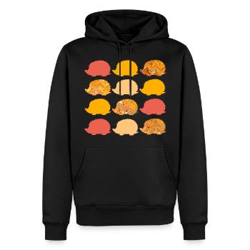 12 igel e 266 - Männer Premium Bio Hoodie - Schwarz - Vorne - Nico (187cm)