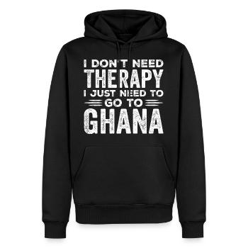 I Dont Need Therapy I just Need Go To Ghana - Sweat à capuche Premium bio Homme - noir - Devant - Nico (187cm)