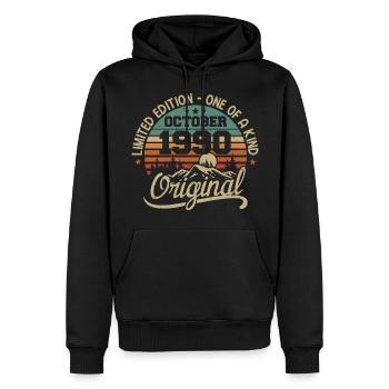 October 1990 - Legends Were Born In October 1990 - Men’s Premium Organic Hoodie - black - Front - Nico (187cm)