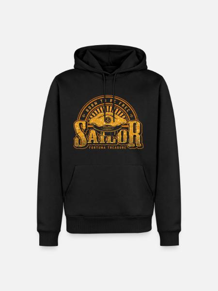 Born To Be Free Graphic - Men’s Premium Organic Hoodie - black